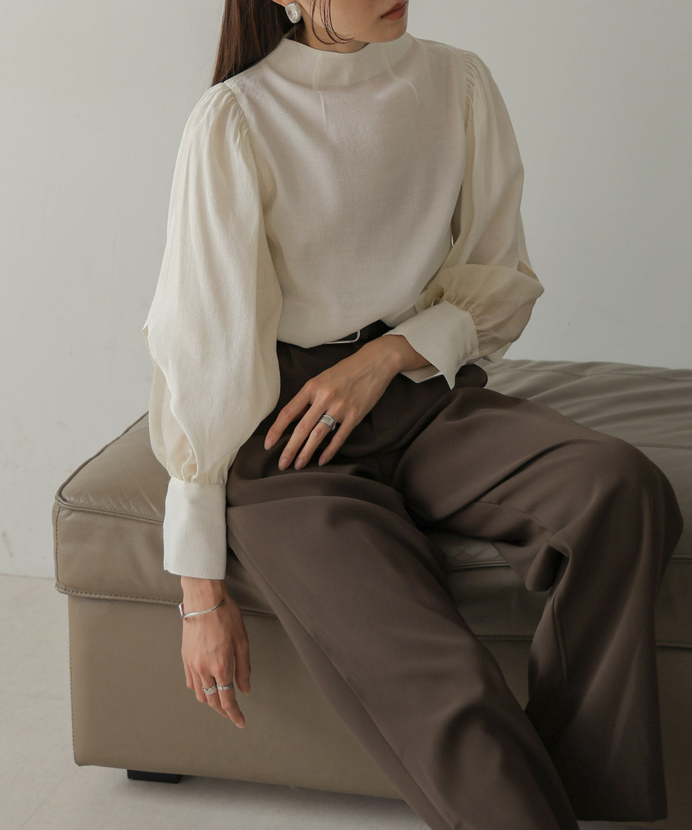 ORGANDY LAYERED BLOUSE