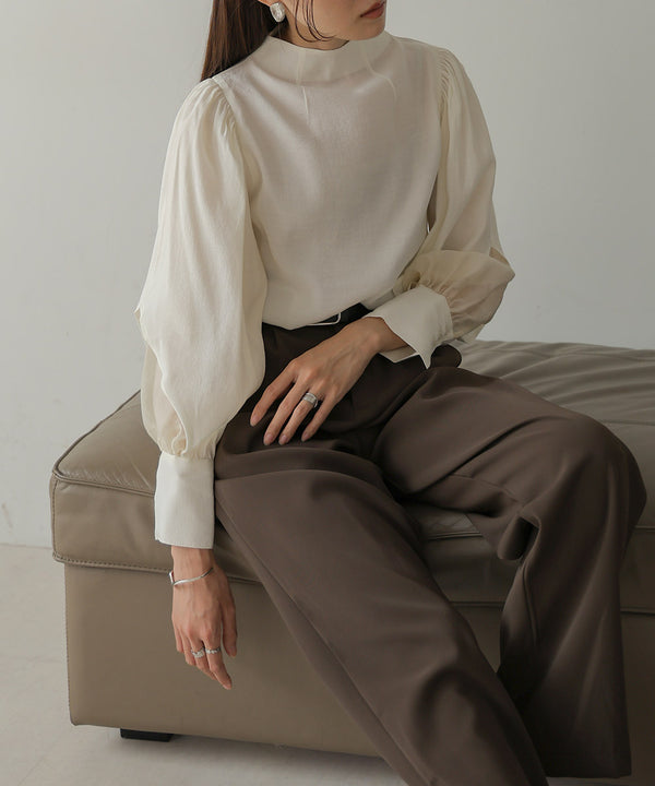 ORGANDY LAYERED BLOUSE