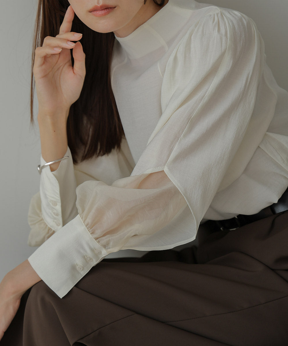 ORGANDY LAYERED BLOUSE