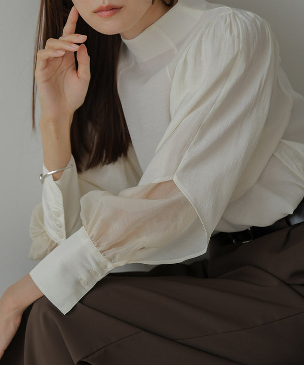 ORGANDY LAYERED BLOUSE