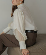 ORGANDY LAYERED BLOUSE