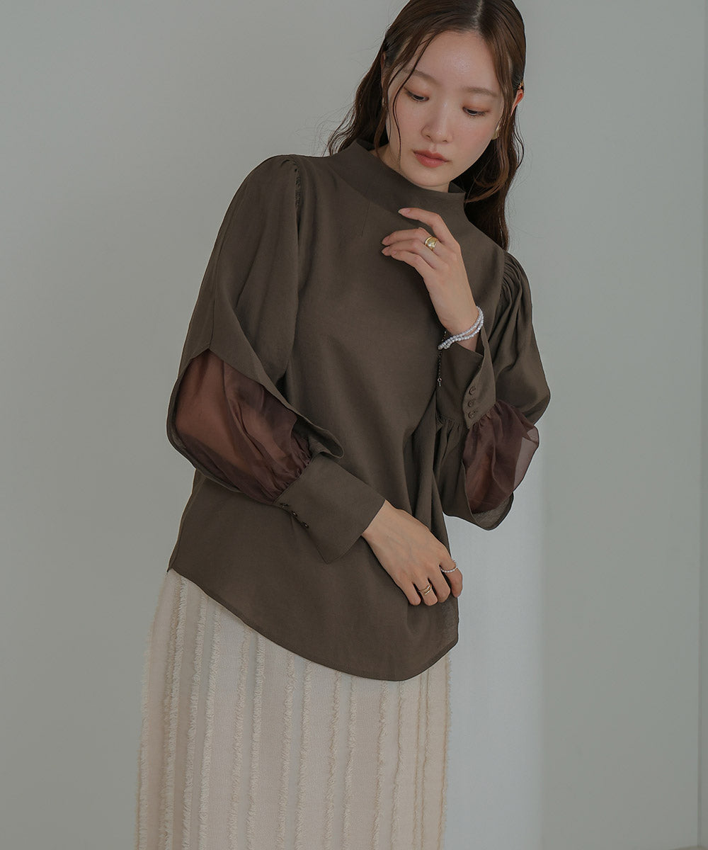 ORGANDY LAYERED BLOUSE