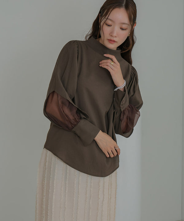ORGANDY LAYERED BLOUSE
