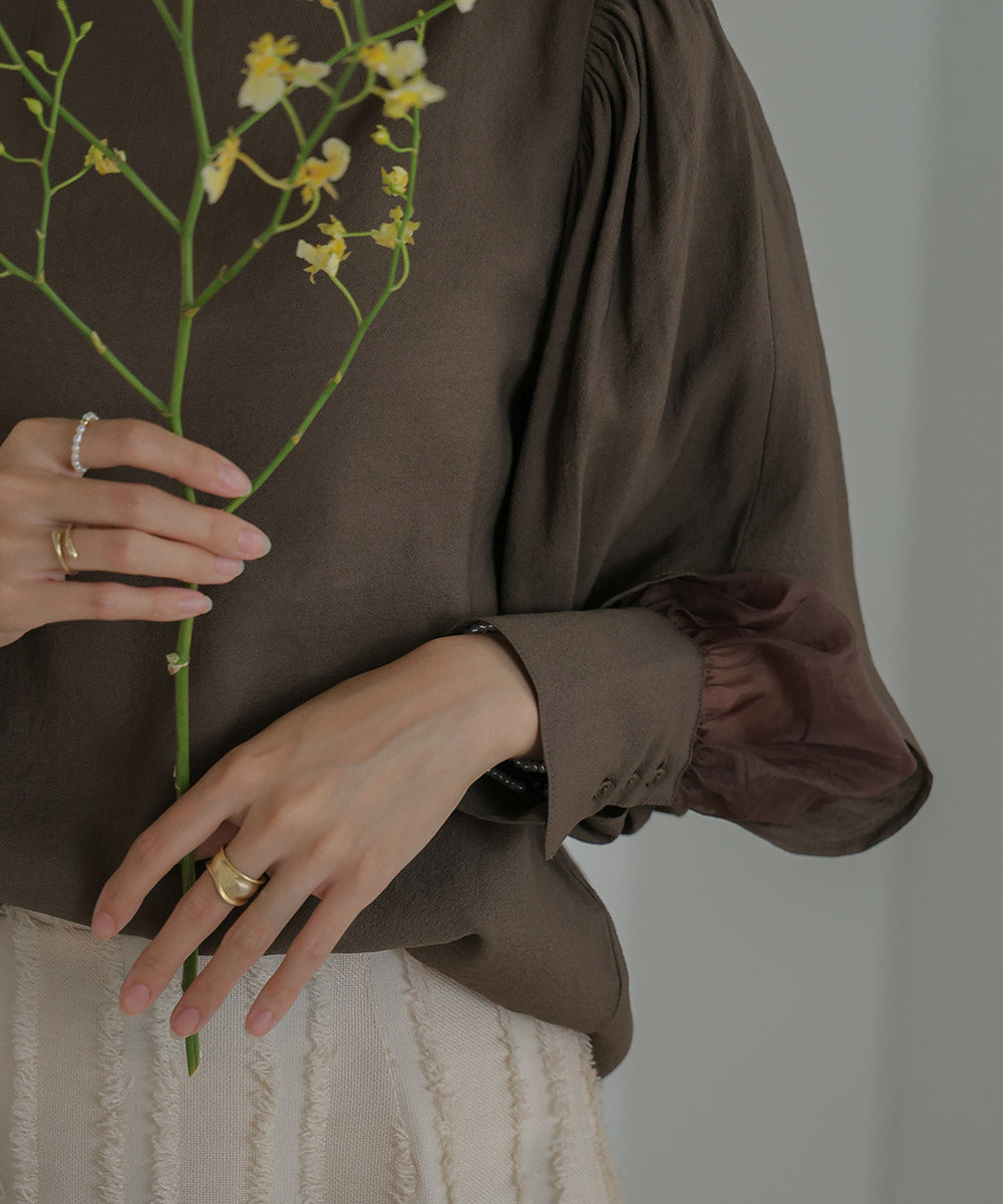 ORGANDY LAYERED BLOUSE
