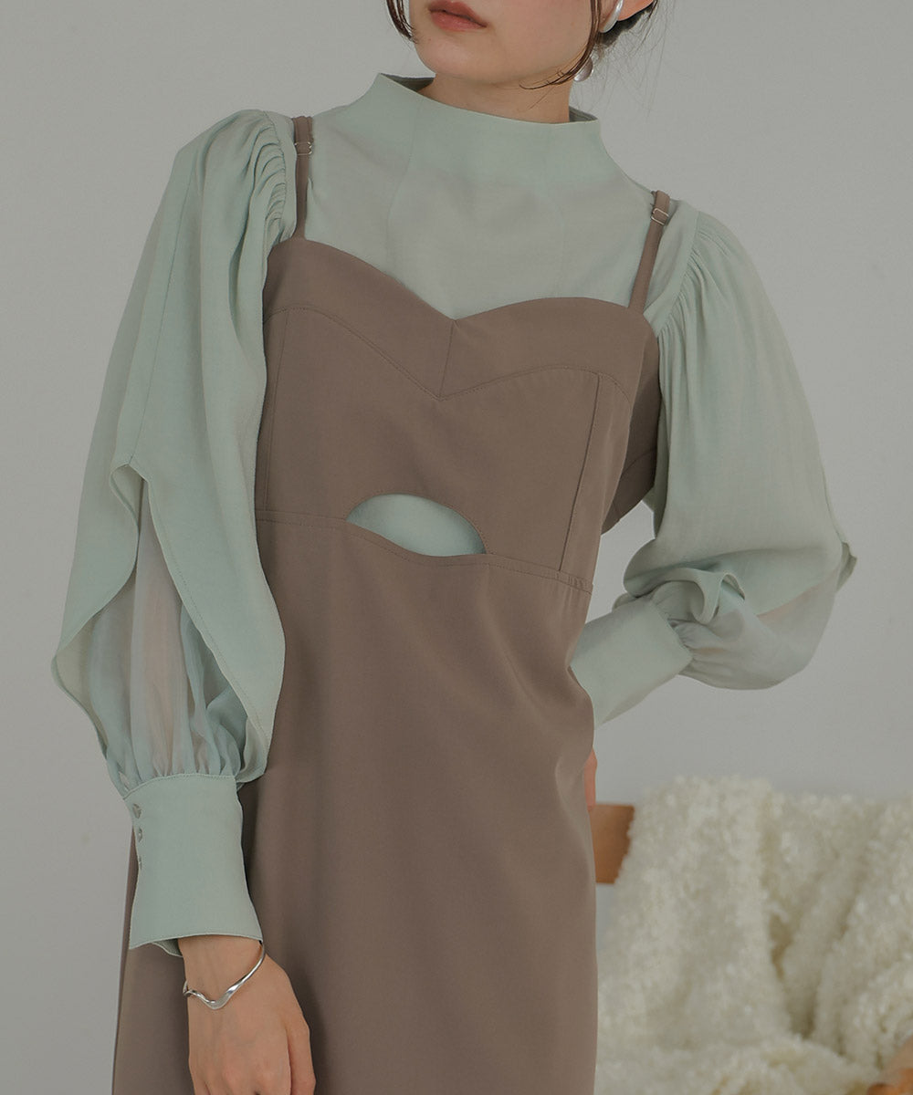 ORGANDY LAYERED BLOUSE