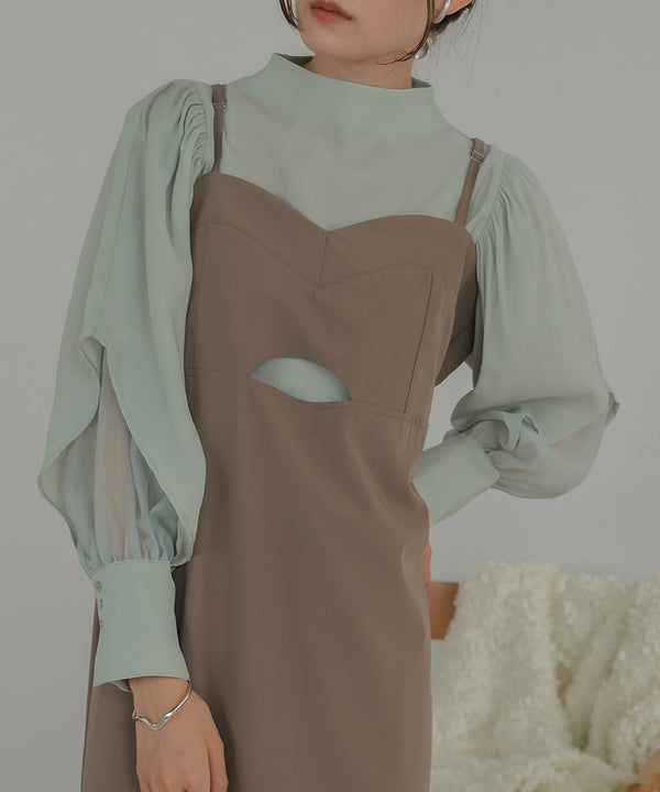ORGANDY LAYERED BLOUSE