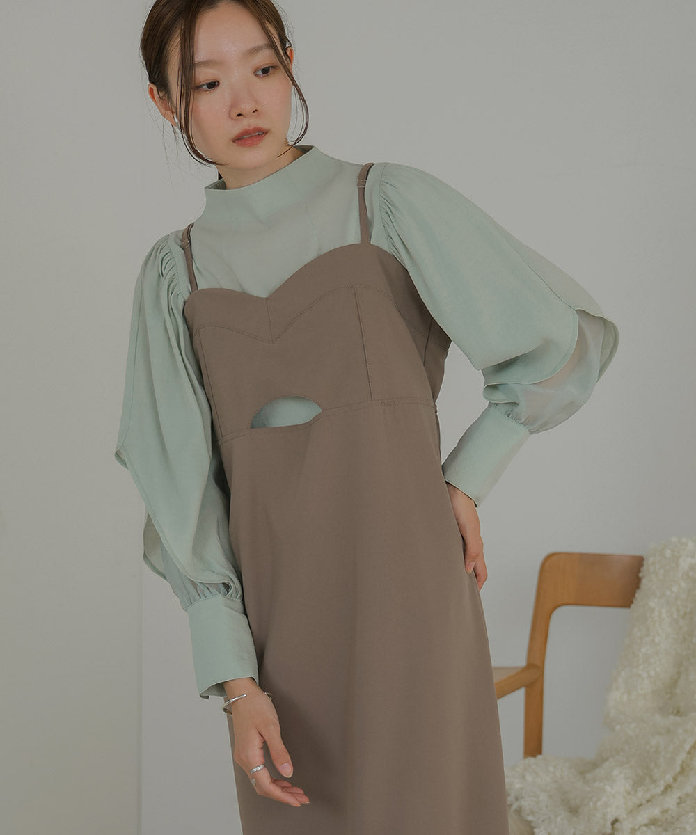 ORGANDY LAYERED BLOUSE