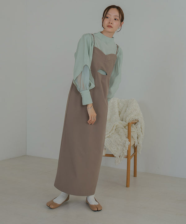 ORGANDY LAYERED BLOUSE