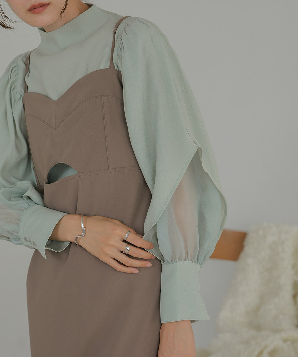 ORGANDY LAYERED BLOUSE