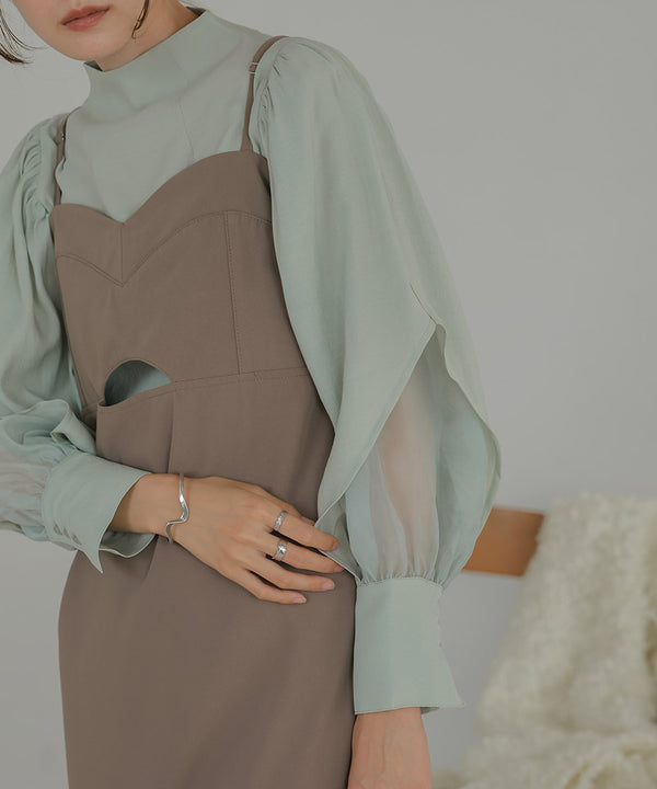 ORGANDY LAYERED BLOUSE