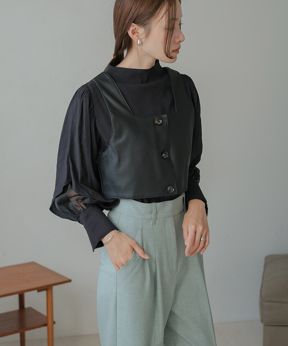 ORGANDY LAYERED BLOUSE