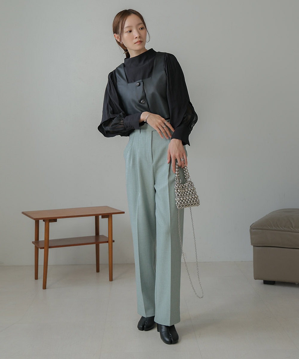 ORGANDY LAYERED BLOUSE