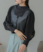 ORGANDY LAYERED BLOUSE