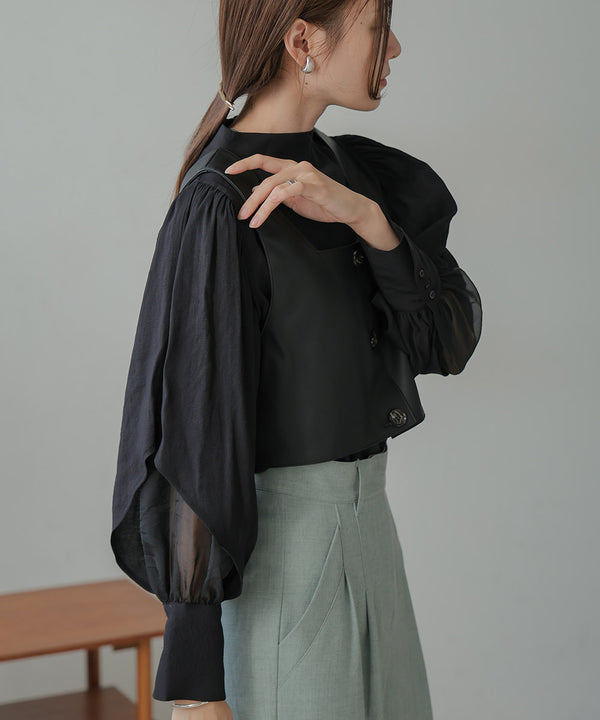 ORGANDY LAYERED BLOUSE