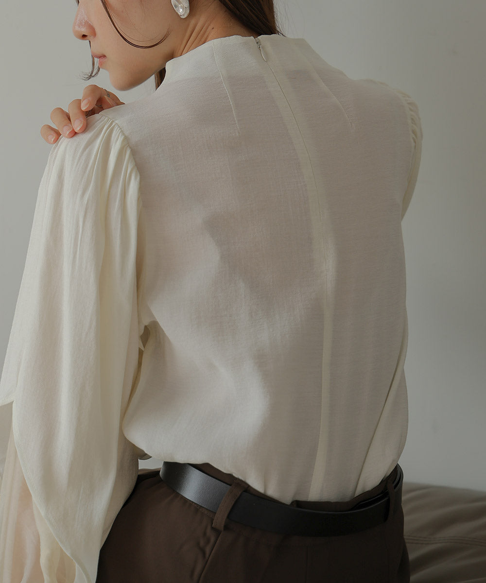 ORGANDY LAYERED BLOUSE