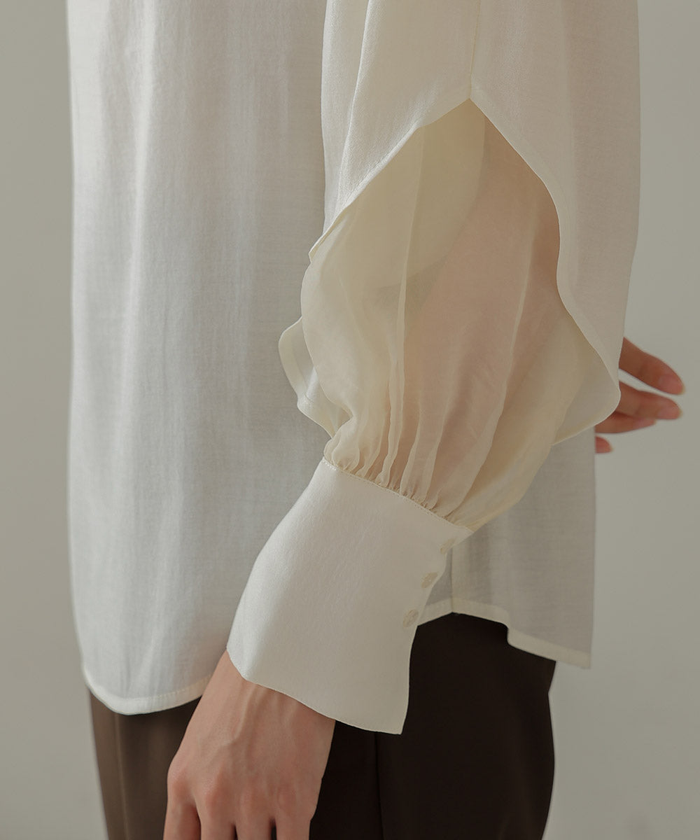 ORGANDY LAYERED BLOUSE