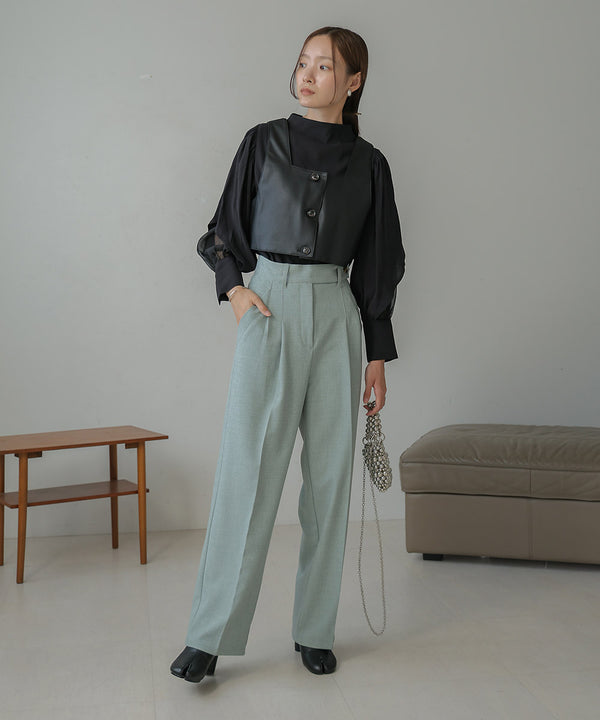 ORGANDY LAYERED BLOUSE