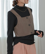 HIGH NECK EMBROIDERY TOPS