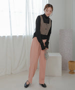 HIGH NECK EMBROIDERY TOPS