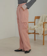 CENTER PRESSED CARGO SLACKS