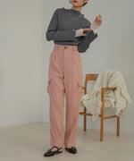 CENTER PRESSED CARGO SLACKS