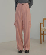 CENTER PRESSED CARGO SLACKS