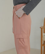 CENTER PRESSED CARGO SLACKS