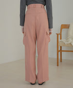 CENTER PRESSED CARGO SLACKS