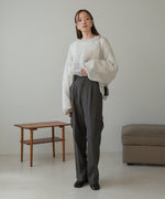 CENTER PRESSED CARGO SLACKS