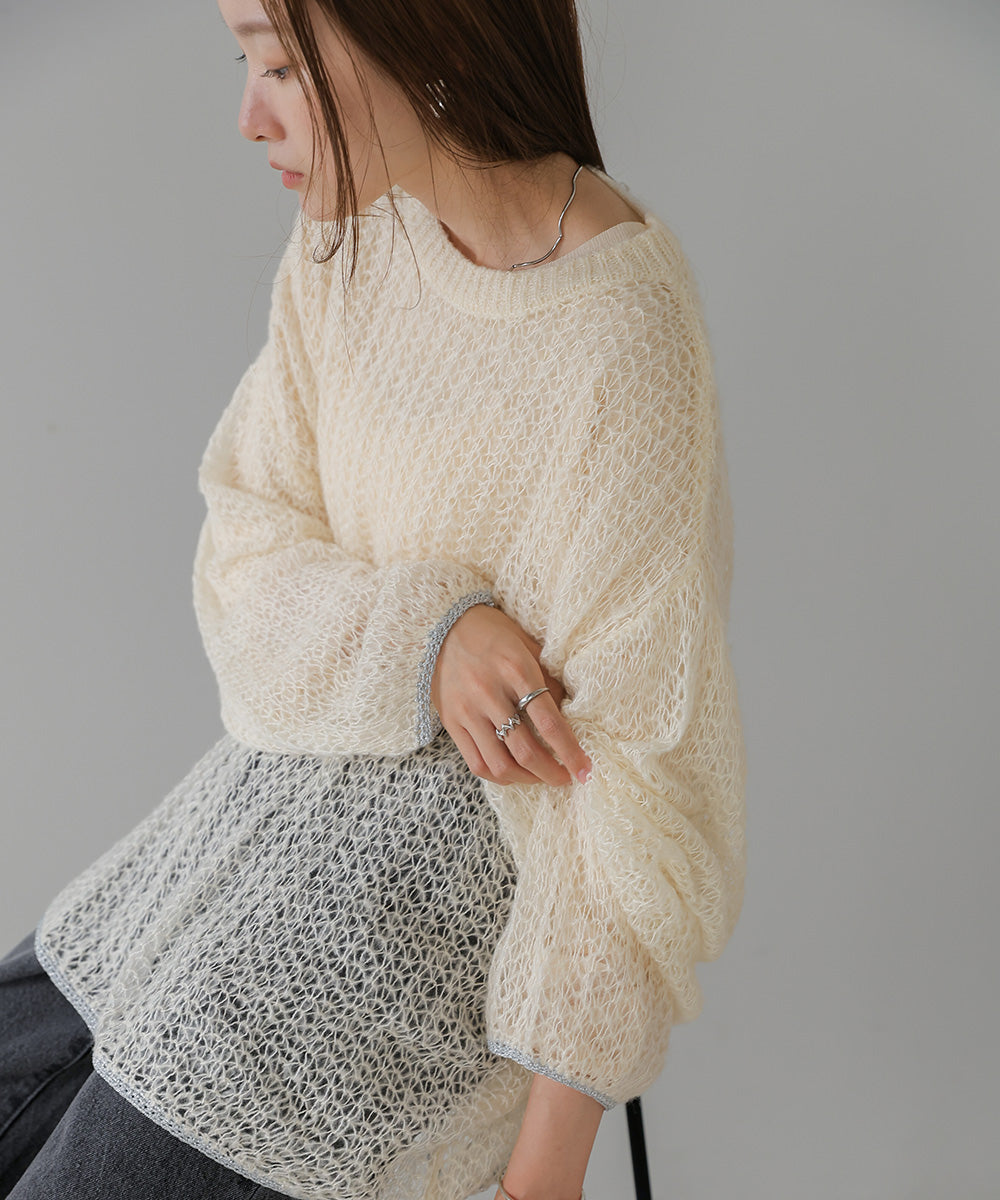[KNIT_15％OFF] OPENWORK KNIT TOPS
