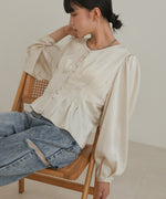 WAIST TUCK PEPLUM BLOUSE