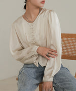 WAIST TUCK PEPLUM BLOUSE