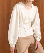 WAIST TUCK PEPLUM BLOUSE