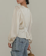WAIST TUCK PEPLUM BLOUSE