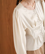 WAIST TUCK PEPLUM BLOUSE