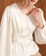 WAIST TUCK PEPLUM BLOUSE