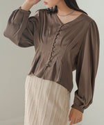 WAIST TUCK PEPLUM BLOUSE