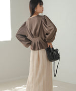 WAIST TUCK PEPLUM BLOUSE