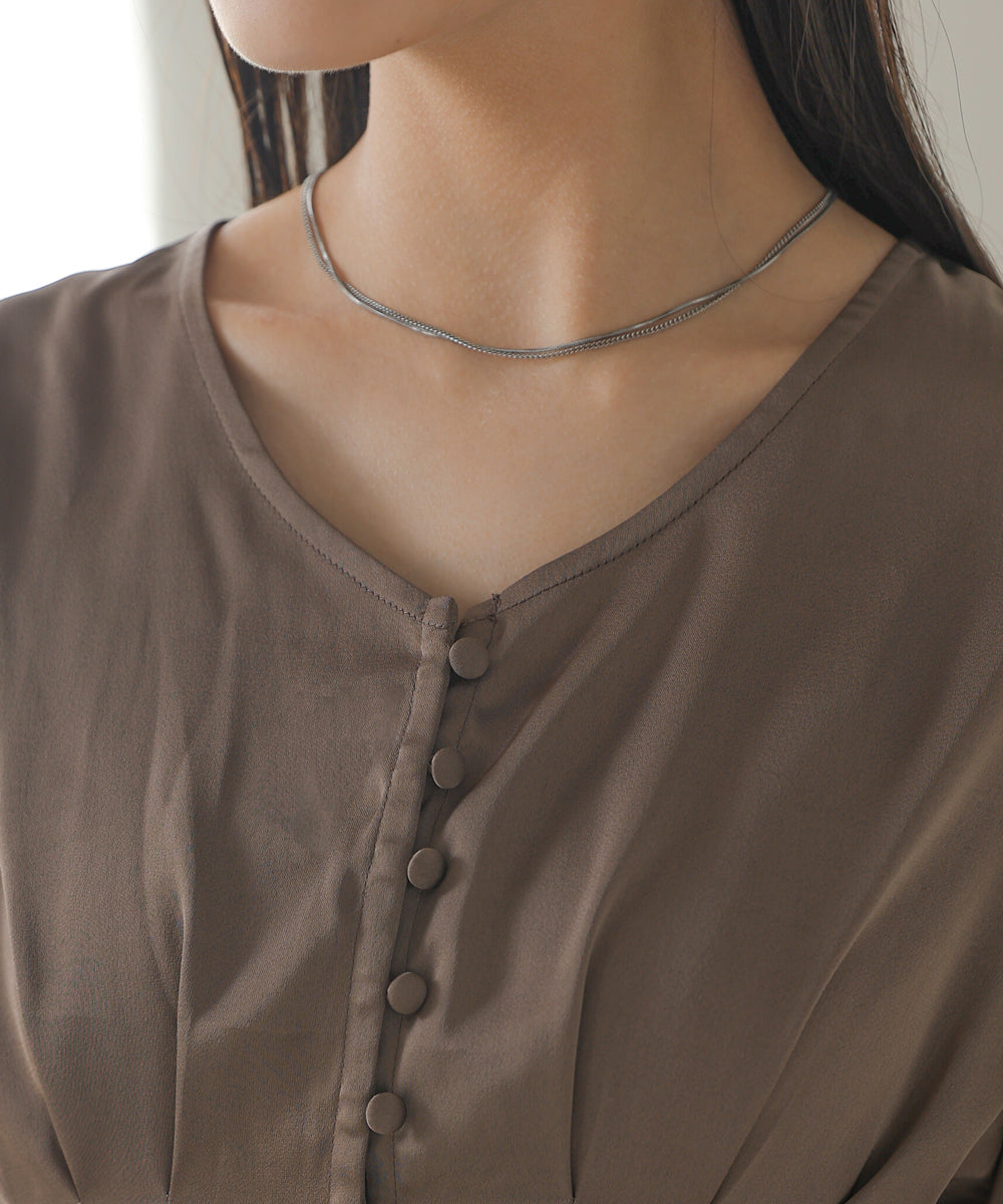 WAIST TUCK PEPLUM BLOUSE