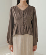 WAIST TUCK PEPLUM BLOUSE