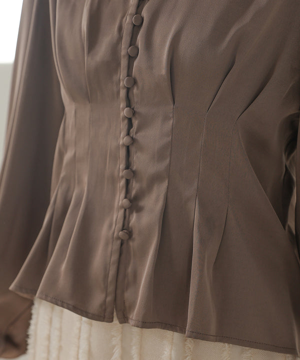 WAIST TUCK PEPLUM BLOUSE