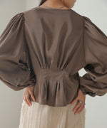 WAIST TUCK PEPLUM BLOUSE