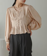WAIST TUCK PEPLUM BLOUSE