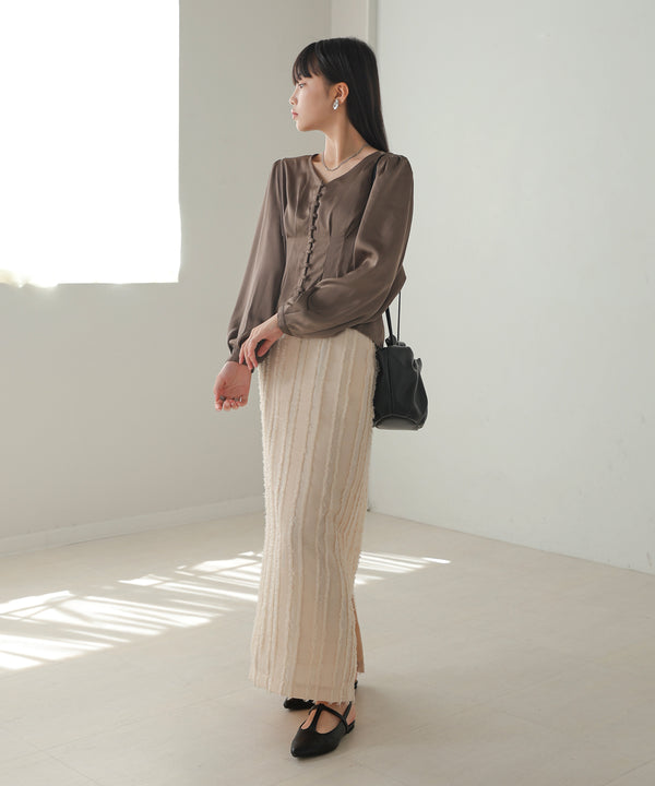 WAIST TUCK PEPLUM BLOUSE