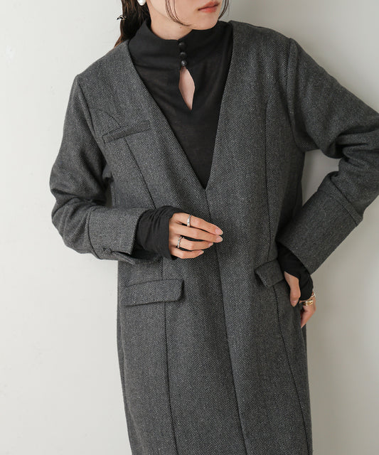V-NECK TAILER STYLE ONEPIECE