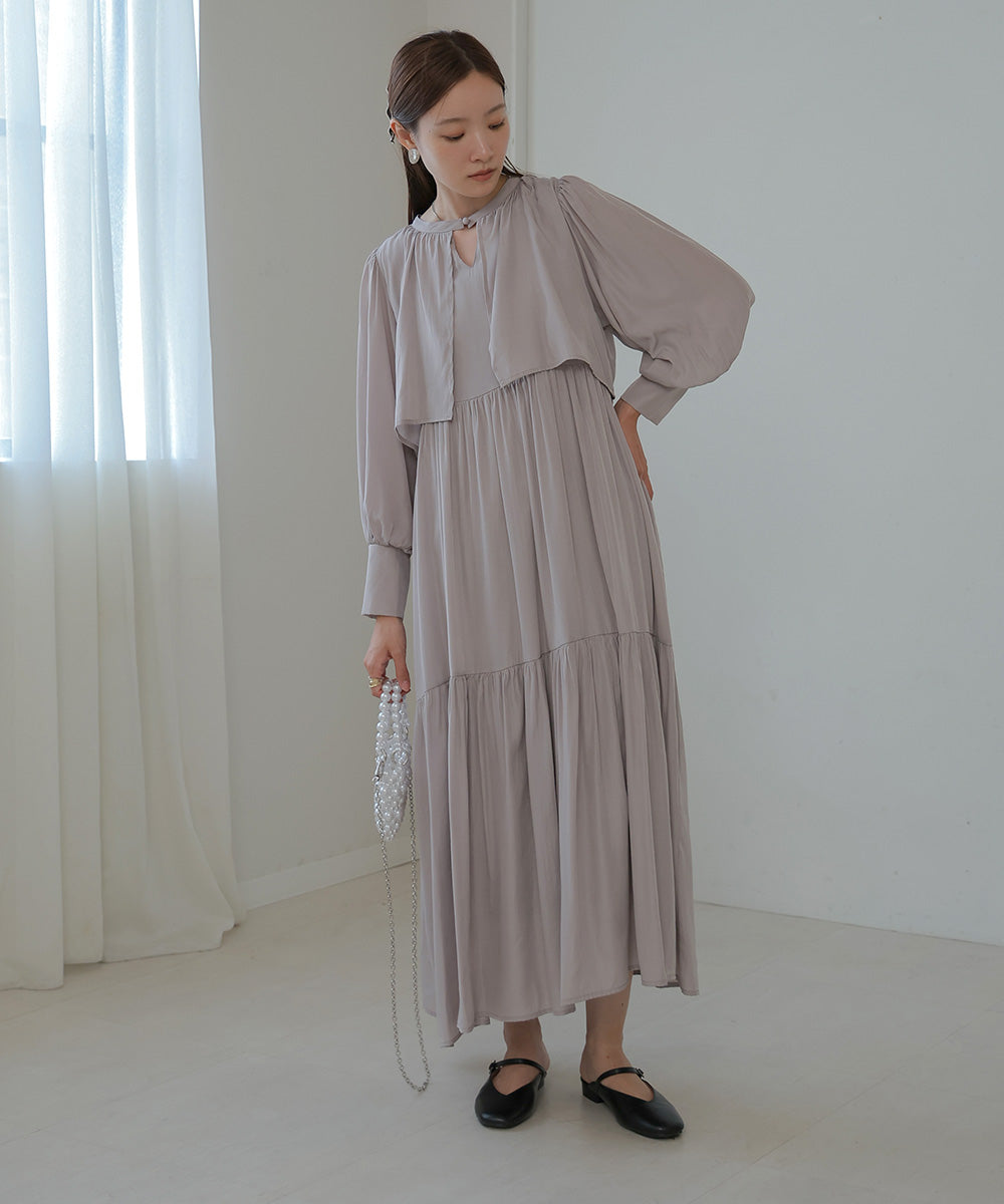 CAPELIKE TIERED ONEPIECE