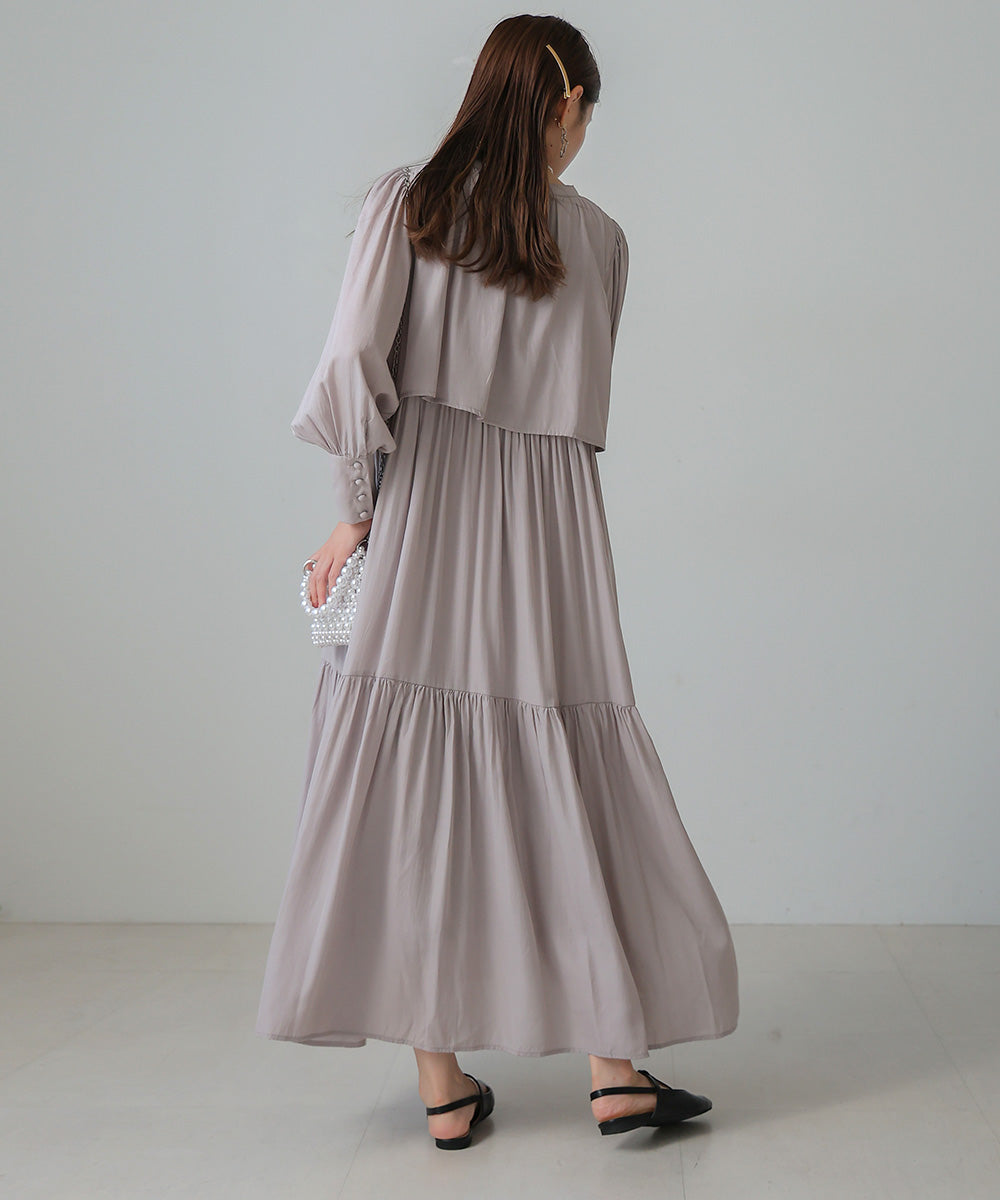 CAPELIKE TIERED ONEPIECE