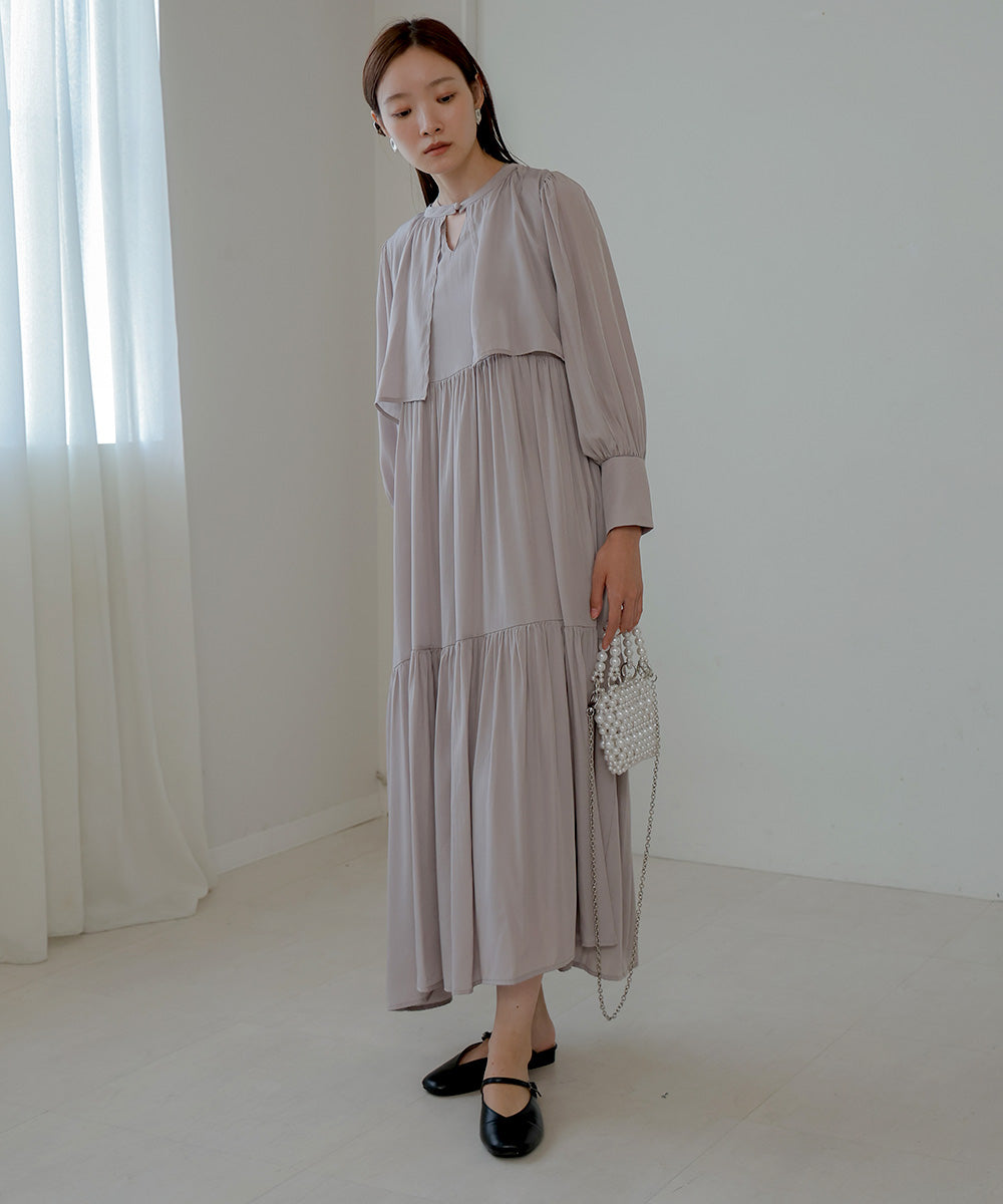CAPELIKE TIERED ONEPIECE