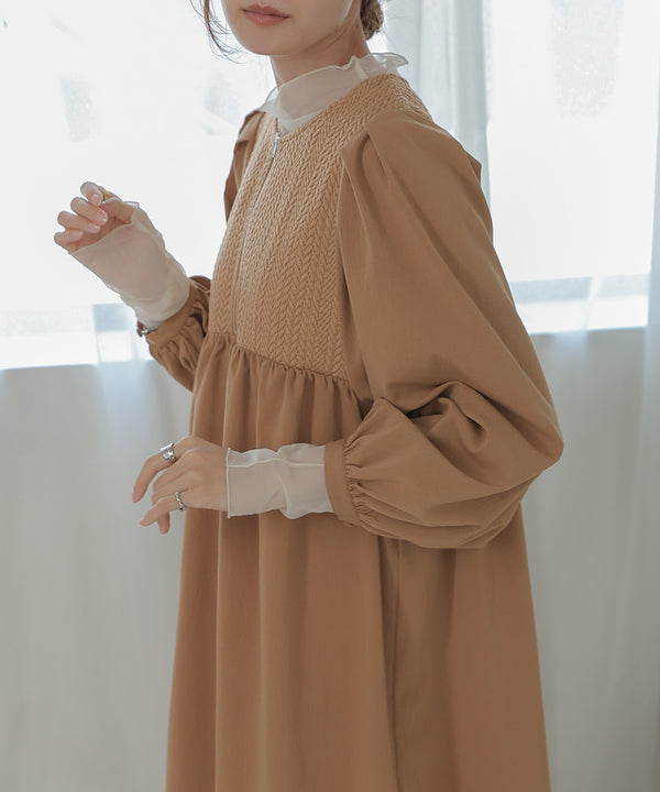HERRINGBONE SWITCHING ONEPIECE