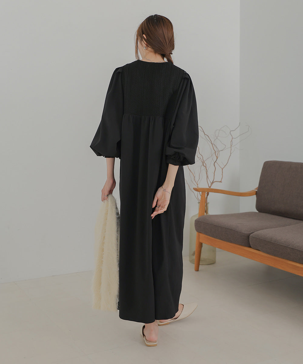 HERRINGBONE SWITCHING ONEPIECE